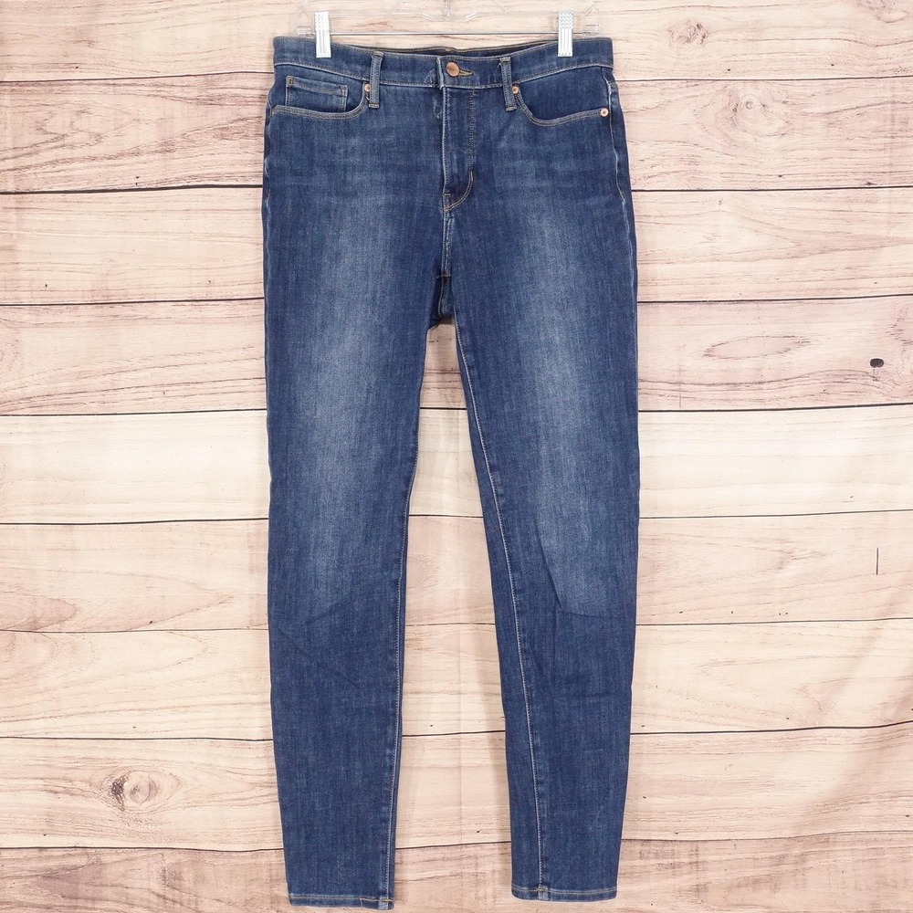 Banana Republic Mid-Rise Skinny Jeans Womens 29L Blue‎ Med Wash Stretch 31x30